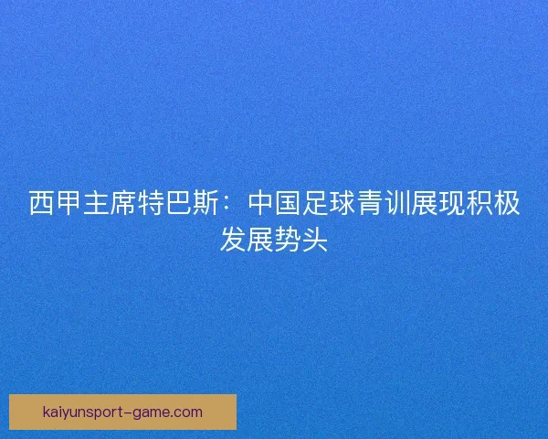 西甲主席特巴斯：中国足球青训展现积极发展势头